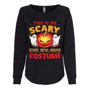 This Is My Scary School Social Worker Costume Halloween Womens California Wash Sweatshirt