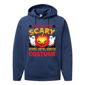 This Is My Scary School Social Worker Costume Halloween Performance Fleece Hoodie