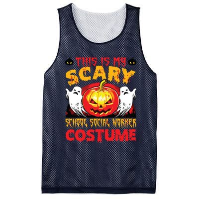 This Is My Scary School Social Worker Costume Halloween Mesh Reversible Basketball Jersey Tank