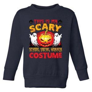 This Is My Scary School Social Worker Costume Halloween Toddler Sweatshirt