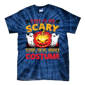 This Is My Scary School Social Worker Costume Halloween Tie-Dye T-Shirt