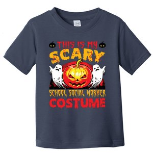 This Is My Scary School Social Worker Costume Halloween Toddler T-Shirt