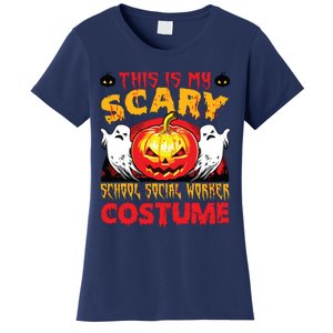 This Is My Scary School Social Worker Costume Halloween Women's T-Shirt