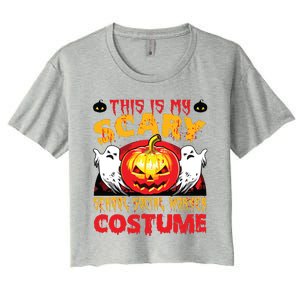 This Is My Scary School Social Worker Costume Halloween Women's Crop Top Tee