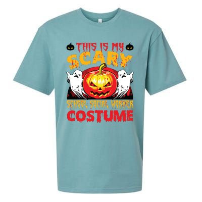 This Is My Scary School Social Worker Costume Halloween Sueded Cloud Jersey T-Shirt