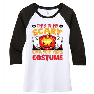 This Is My Scary School Social Worker Costume Halloween Women's Tri-Blend 3/4-Sleeve Raglan Shirt