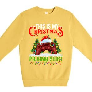 This Is My Christmas Pajama Meaningful Gift Video Game Christmas Funny Gift Premium Crewneck Sweatshirt