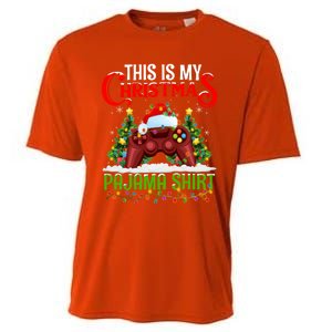 This Is My Christmas Pajama Meaningful Gift Video Game Christmas Funny Gift Cooling Performance Crew T-Shirt