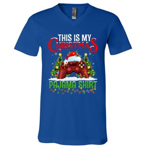 This Is My Christmas Pajama Meaningful Gift Video Game Christmas Funny Gift V-Neck T-Shirt