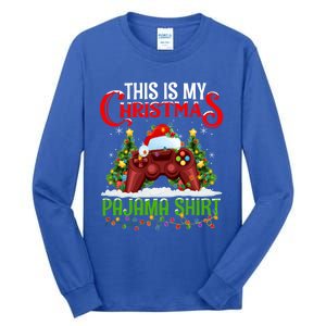 This Is My Christmas Pajama Meaningful Gift Video Game Christmas Funny Gift Tall Long Sleeve T-Shirt