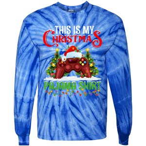 This Is My Christmas Pajama Meaningful Gift Video Game Christmas Funny Gift Tie-Dye Long Sleeve Shirt