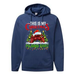 This Is My Christmas Pajama Meaningful Gift Video Game Christmas Funny Gift Performance Fleece Hoodie