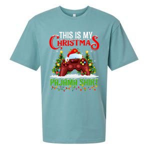 This Is My Christmas Pajama Meaningful Gift Video Game Christmas Funny Gift Sueded Cloud Jersey T-Shirt