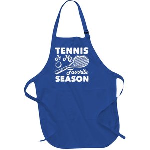 Tennis Is My Favorite Season Cute Gift Full-Length Apron With Pockets