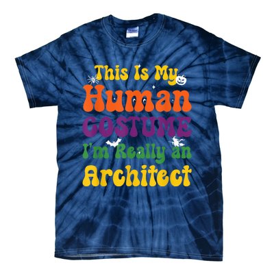 This is My Human Costume I'm Really Halloween Themed Party Tie-Dye T-Shirt