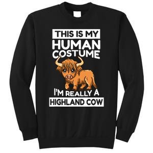 This Is My Human Costume IM Really A Highland Cow Sweatshirt