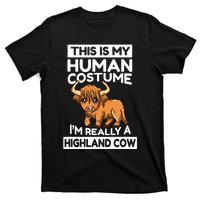 This Is My Human Costume IM Really A Highland Cow T-Shirt