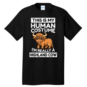 This Is My Human Costume IM Really A Highland Cow Tall T-Shirt