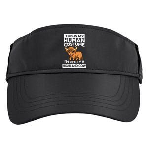 This Is My Human Costume IM Really A Highland Cow Adult Drive Performance Visor