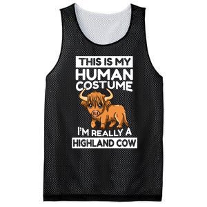 This Is My Human Costume IM Really A Highland Cow Mesh Reversible Basketball Jersey Tank