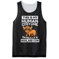 This Is My Human Costume IM Really A Highland Cow Mesh Reversible Basketball Jersey Tank