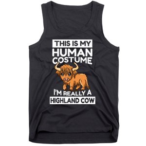 This Is My Human Costume IM Really A Highland Cow Tank Top