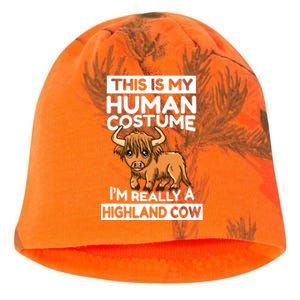 This Is My Human Costume IM Really A Highland Cow Kati - Camo Knit Beanie