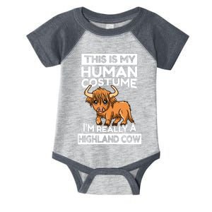 This Is My Human Costume IM Really A Highland Cow Infant Baby Jersey Bodysuit