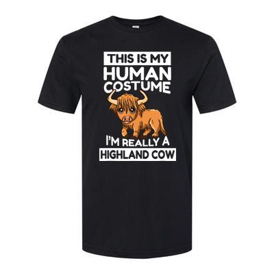 This Is My Human Costume IM Really A Highland Cow Softstyle® CVC T-Shirt