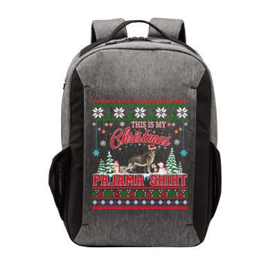 This Is My Christmas Pajama Ger Shepherd Ugly Sweater Funny Gift Vector Backpack