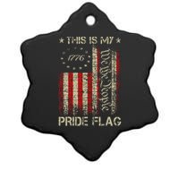 This Is My Pride Flag Usa American Patriotic 4th Of July Ceramic Star Ornament