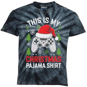 This Is My Christmas Pajama Gamer N Boy Xmas Pjs Kids Tie-Dye T-Shirt