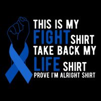 This Is My Fight Colon Cancer Awareness Zip Tote Bag