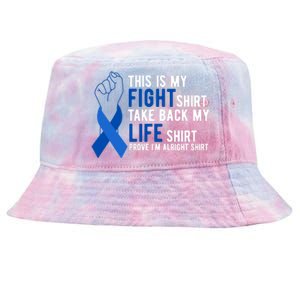 This Is My Fight Colon Cancer Awareness Tie-Dyed Bucket Hat