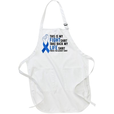 This Is My Fight Colon Cancer Awareness Full-Length Apron With Pockets