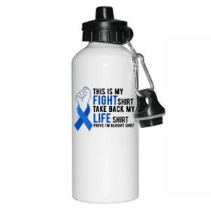 This Is My Fight Colon Cancer Awareness Aluminum Water Bottle