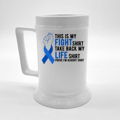 This Is My Fight Colon Cancer Awareness Beer Stein