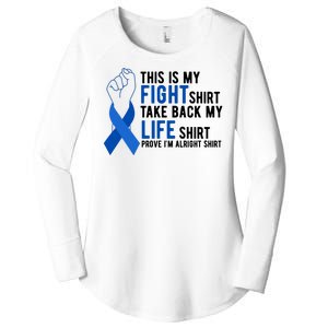 This Is My Fight Colon Cancer Awareness Women's Perfect Tri Tunic Long Sleeve Shirt