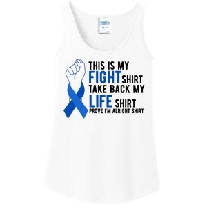 This Is My Fight Colon Cancer Awareness Ladies Essential Tank