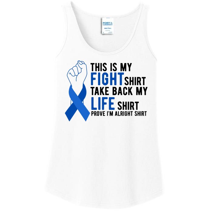 This Is My Fight Colon Cancer Awareness Ladies Essential Tank