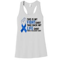 This Is My Fight Colon Cancer Awareness Women's Racerback Tank