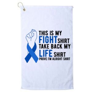 This Is My Fight Colon Cancer Awareness Platinum Collection Golf Towel