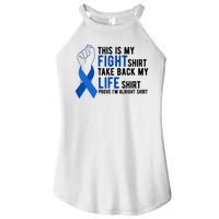 This Is My Fight Colon Cancer Awareness Women's Perfect Tri Rocker Tank