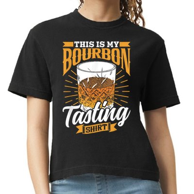 This Is My Bourbon Tasting Drinker Drinking Bourbon Comfort Colors Boxy T-Shirt