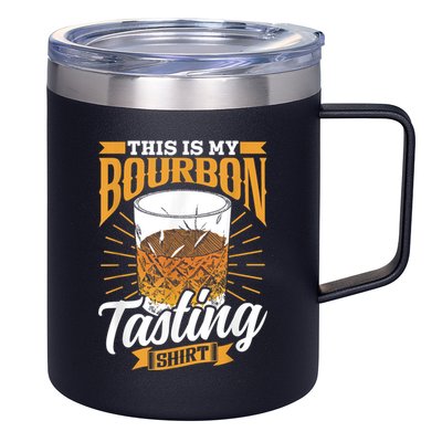 This Is My Bourbon Tasting Drinker Drinking Bourbon 12oz Stainless Steel Coffee Mug