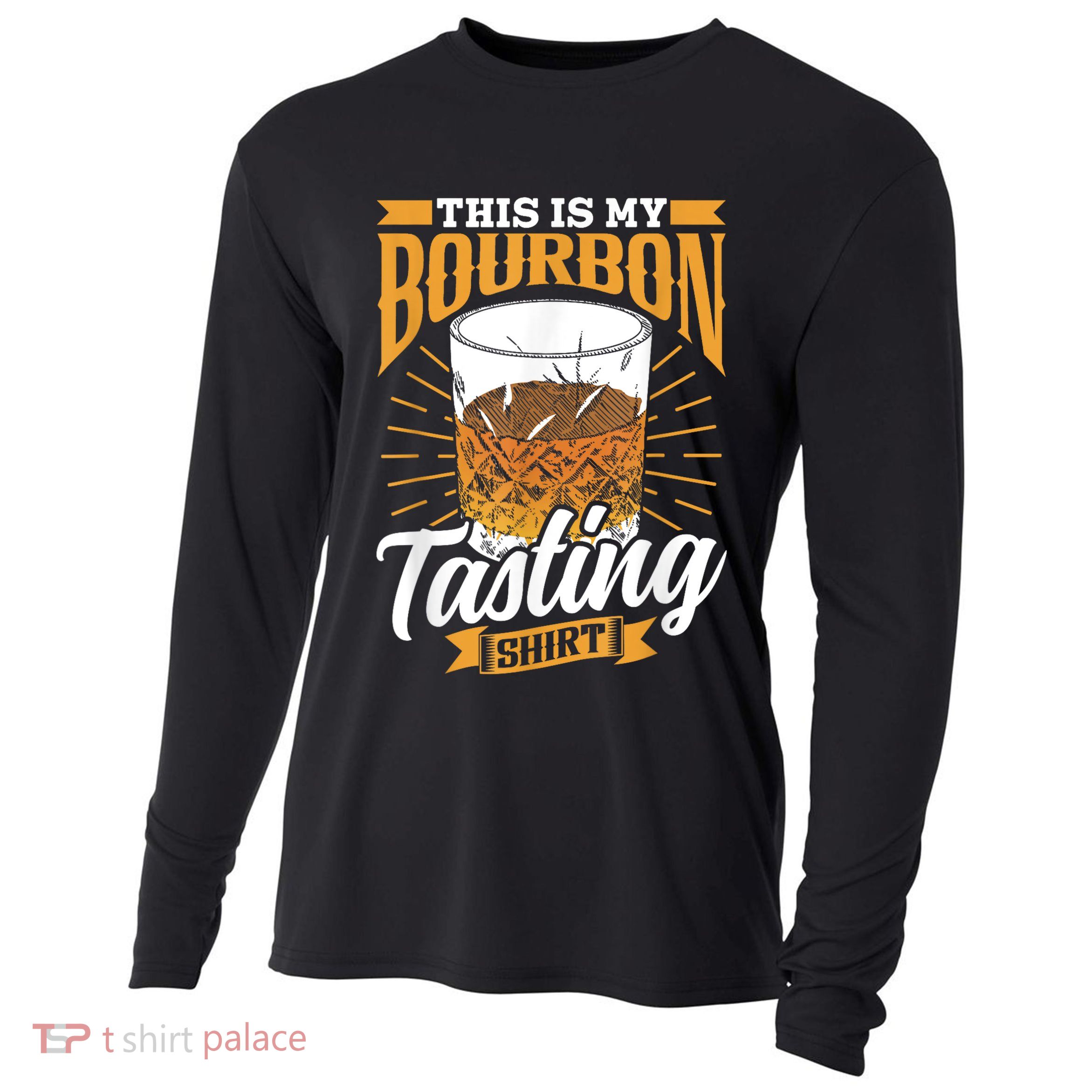 This Is My Bourbon Tasting Drinker Drinking Bourbon Cooling Performance Long Sleeve Crew