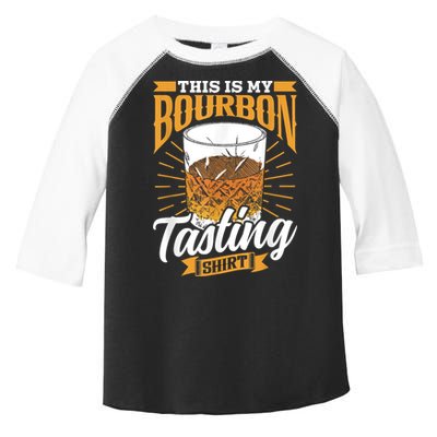 This Is My Bourbon Tasting Drinker Drinking Bourbon Toddler Fine Jersey T-Shirt