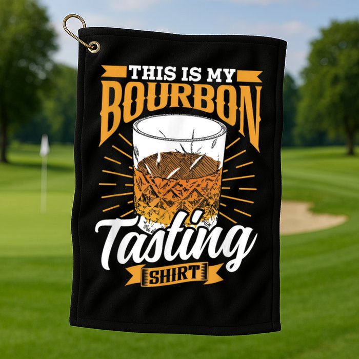 This Is My Bourbon Tasting Drinker Drinking Bourbon Golf Towel
