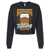 This Is My Bourbon Tasting Drinker Drinking Bourbon Cropped Pullover Crew