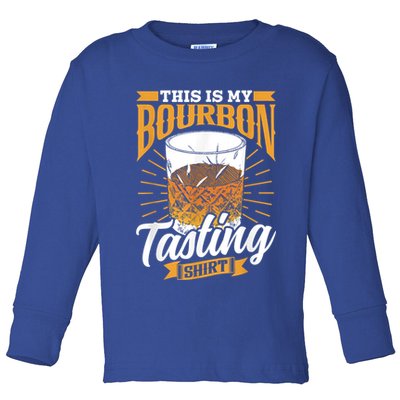 This Is My Bourbon Tasting Drinker Drinking Bourbon Toddler Long Sleeve Shirt